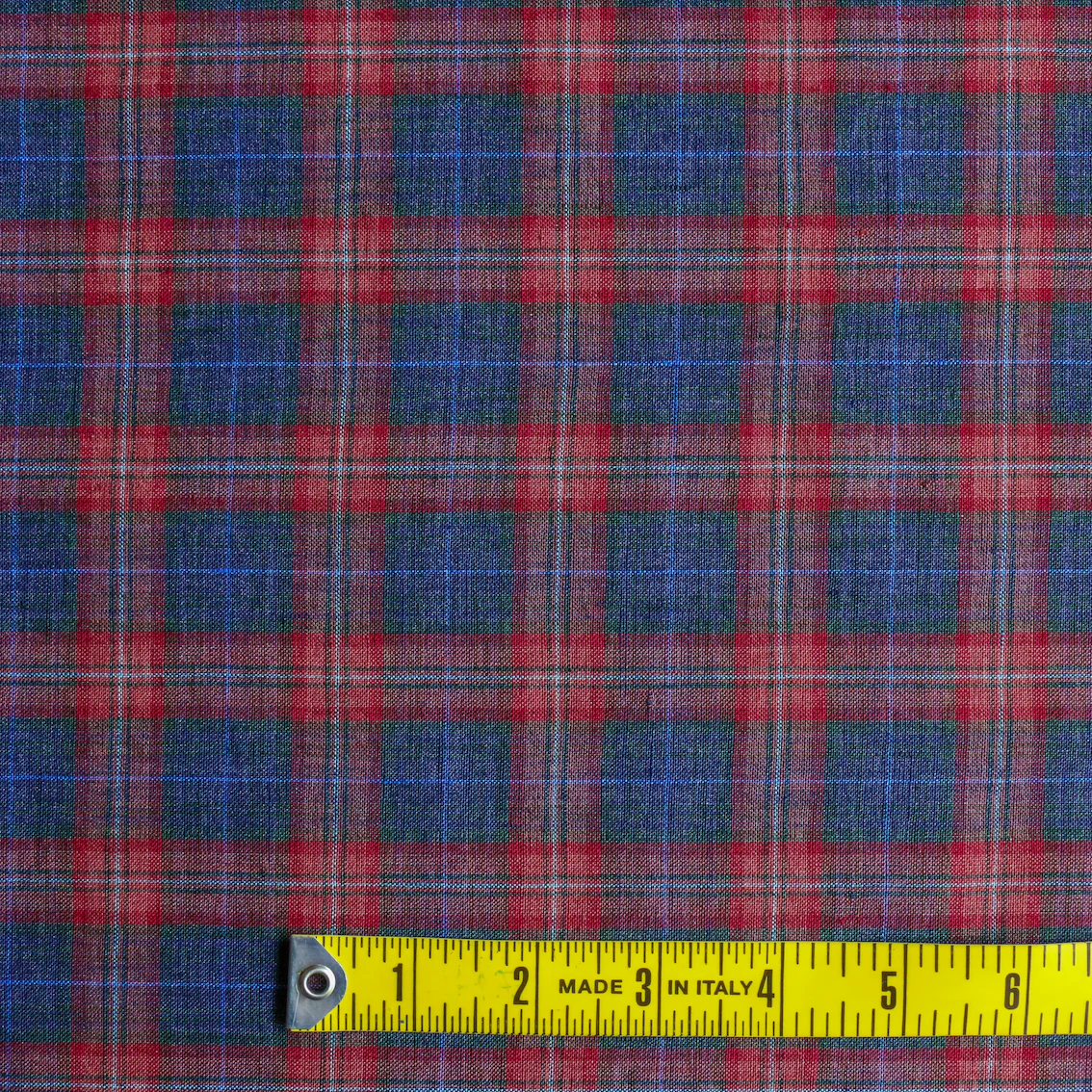 Quadri Rosso Check Linen - Image 3