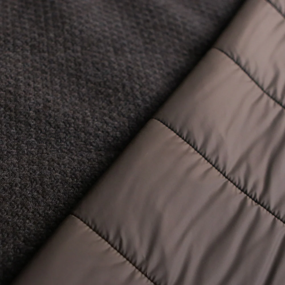 Quilted Chestnut Weave - Wool/Cashmere Wadding - Image 2