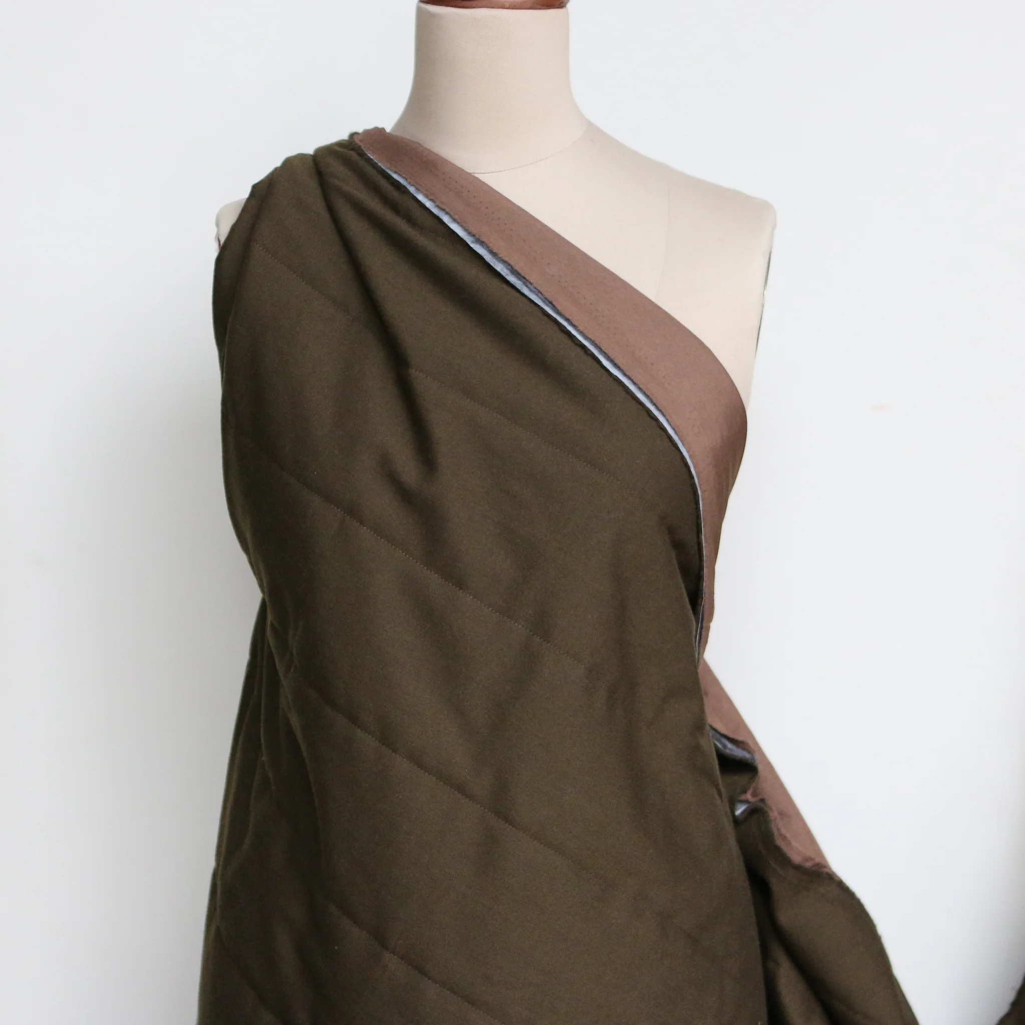 Quilted Mantova Oliva - Wool/Cashmere Wadding - Image 5