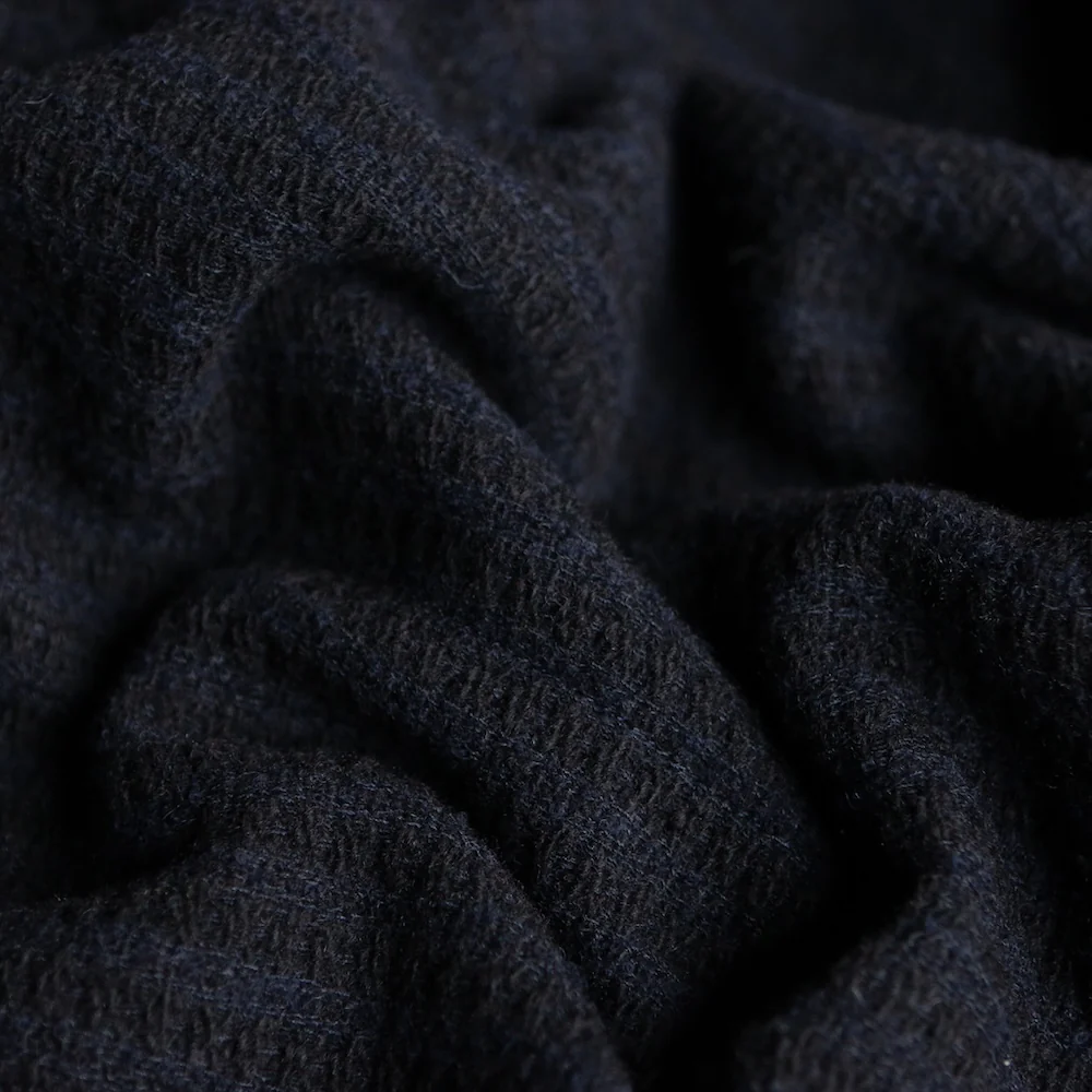Quilted Onyx Navy/Black - Wool/Cashmere Wadding - Image 3