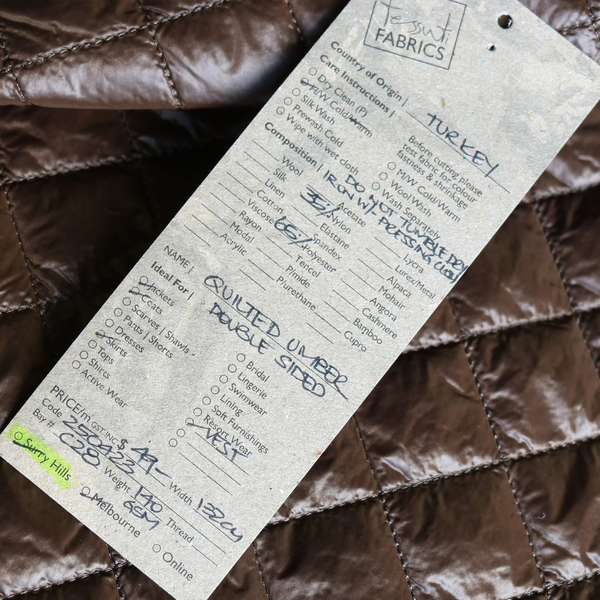 Quilted Umber Double Sided - Image 5