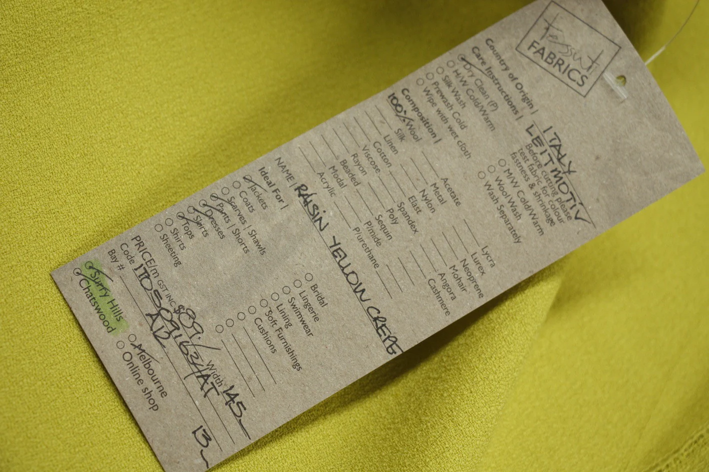 Raisin Yellow Crepe - Image 2