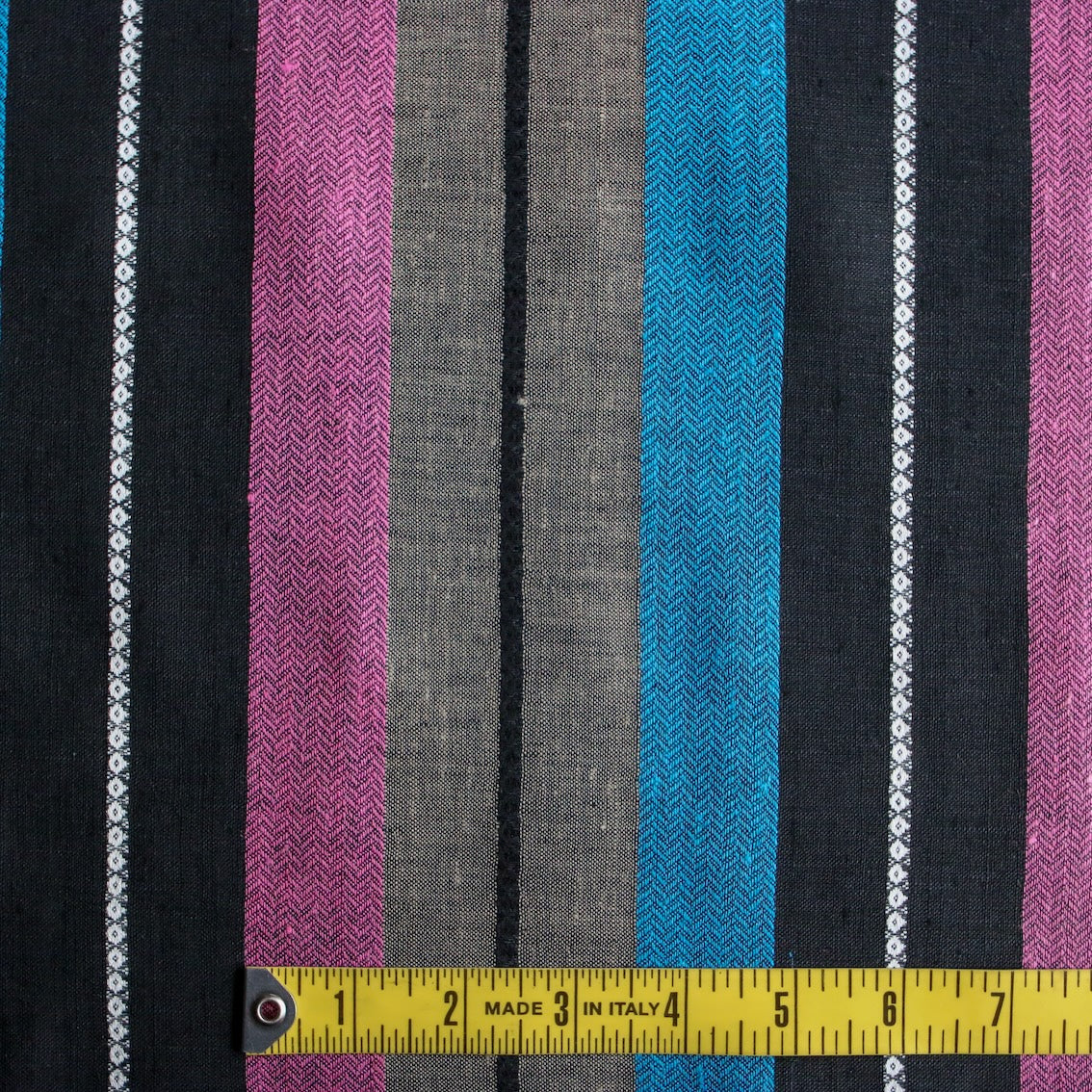 Ravello Stripe on Black Linen - Image 3