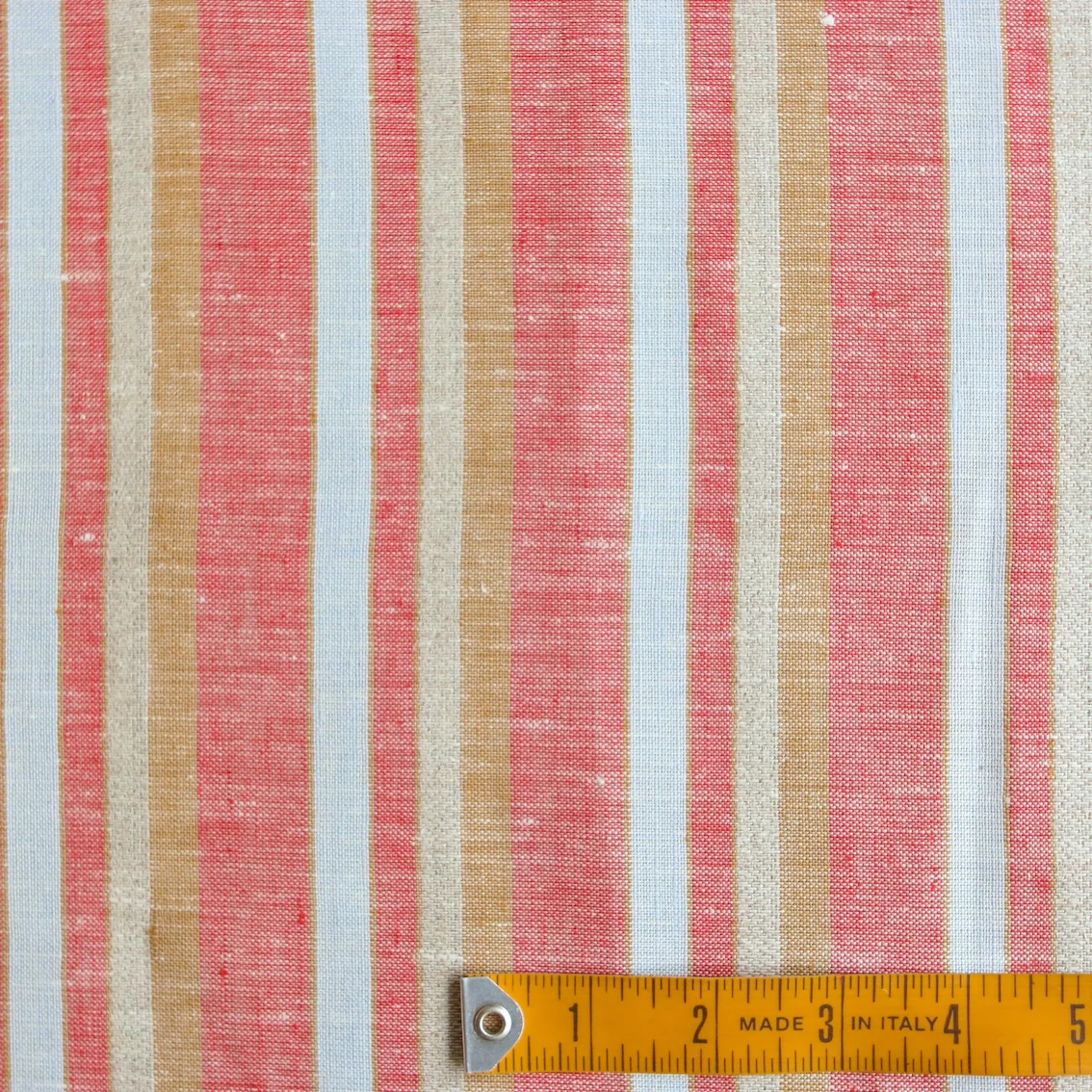 Ravello Stripe on Red Linen - Image 3