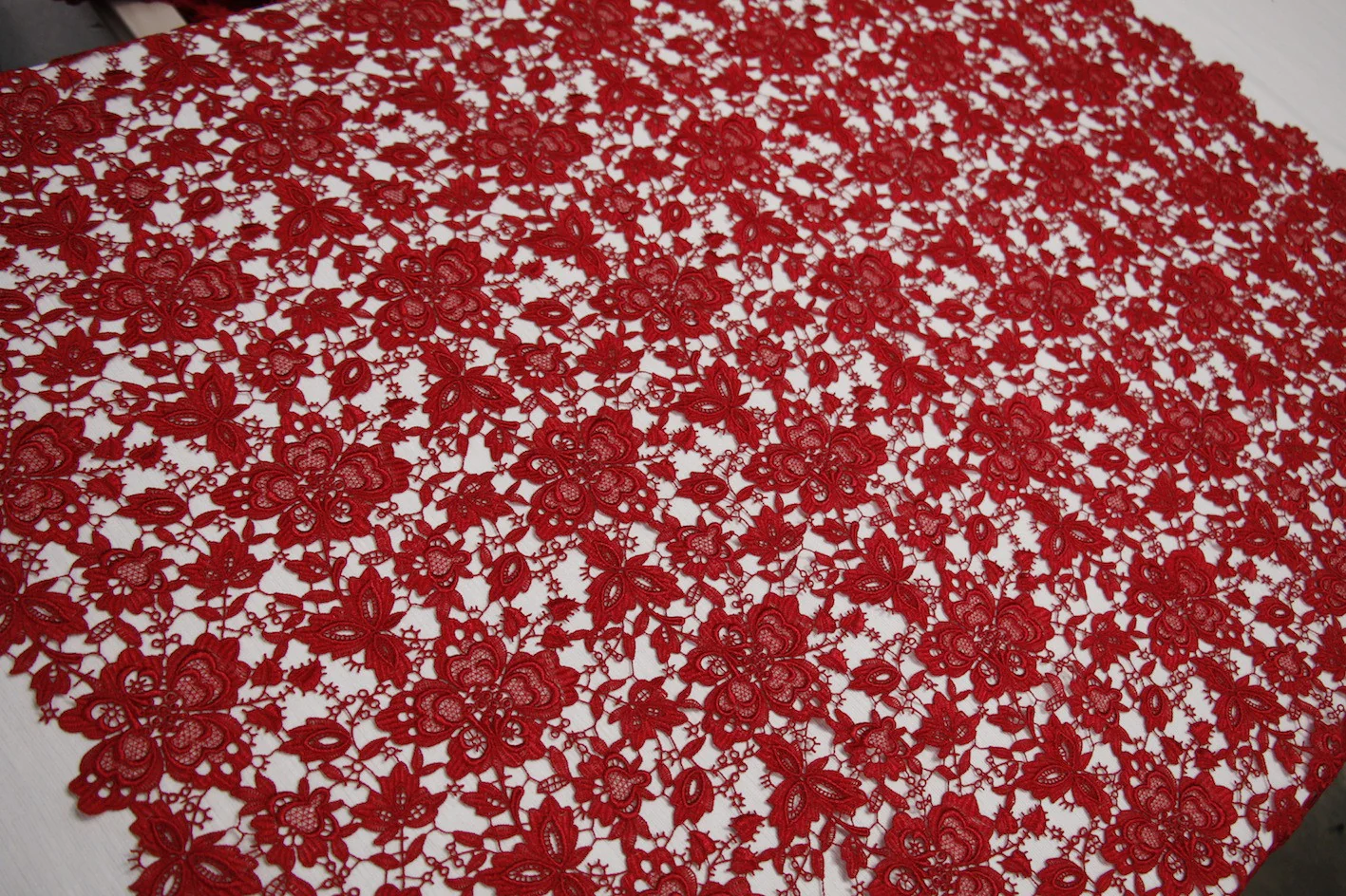 Red Giselle Guipure Lace - Image 2