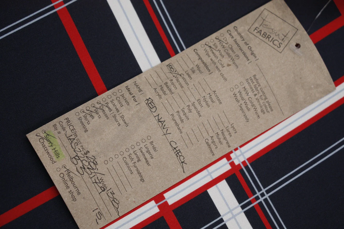 Red Navy Check - Image 3