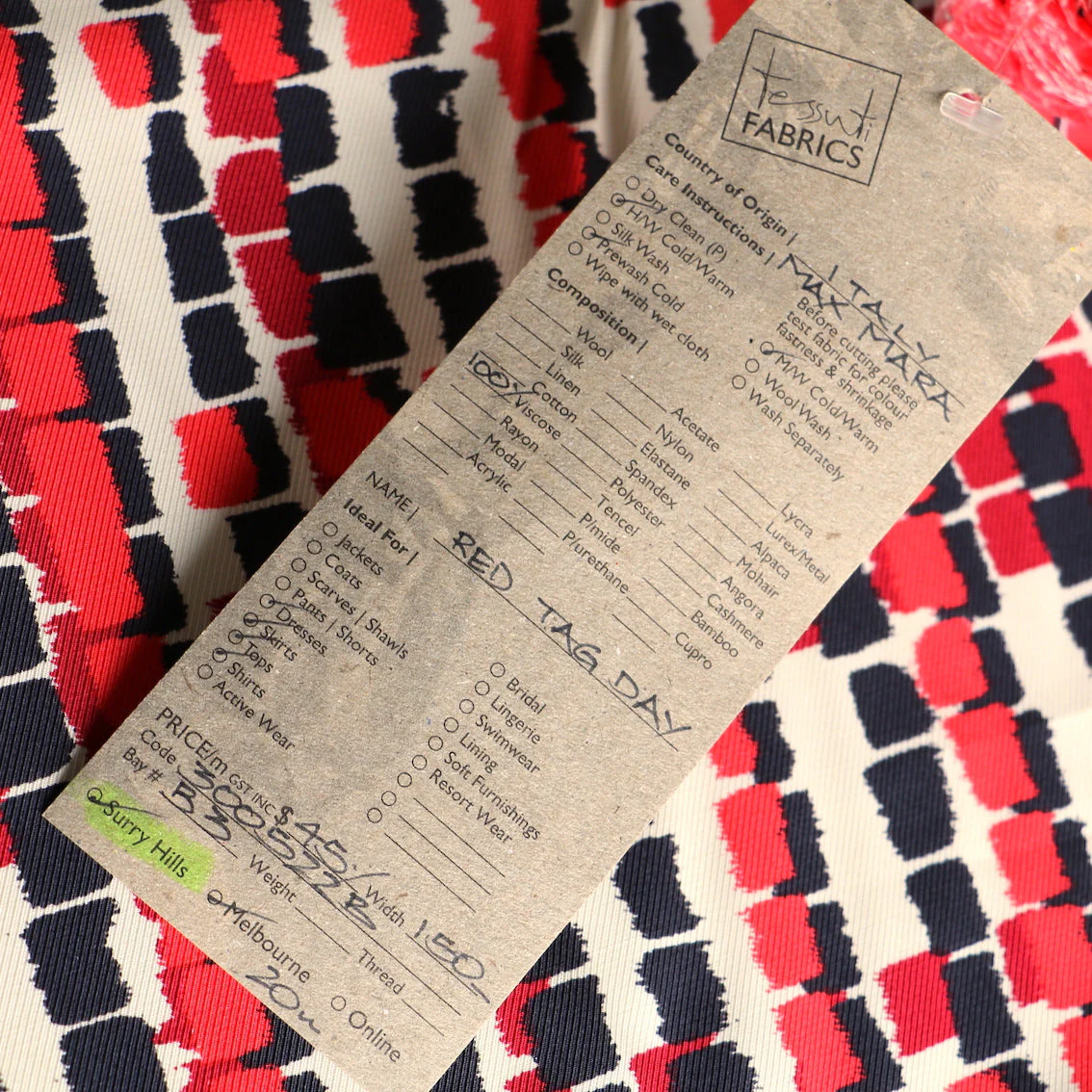 Red Tag Day Viscose Twill - Image 5