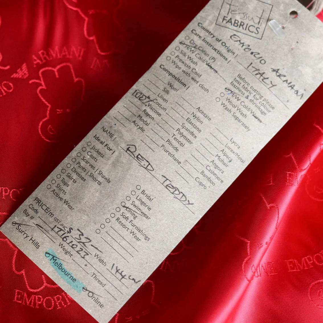 Red Teddy - Fancy Lining - Image 4