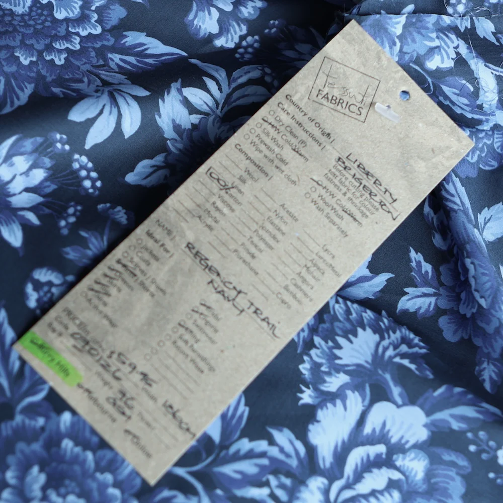 Regency Trail Navy - Bridgerton Collection  - Liberty Tana Lawn™ - Image 4