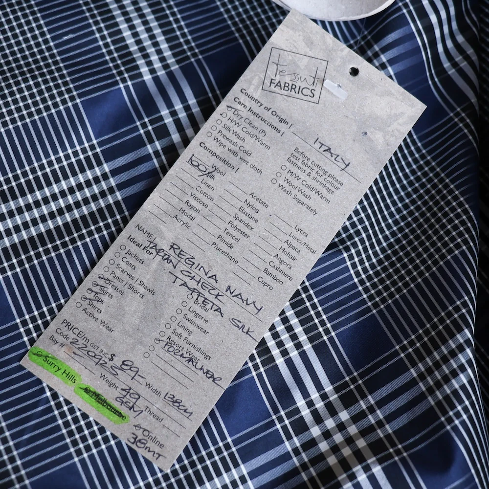 Regina Navy Tartan Check - Image 4
