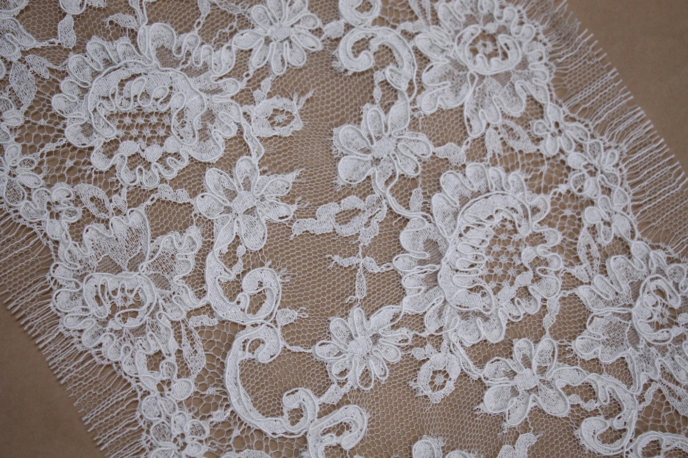 Reina Corded Lace Trim - Champagne - Image 3