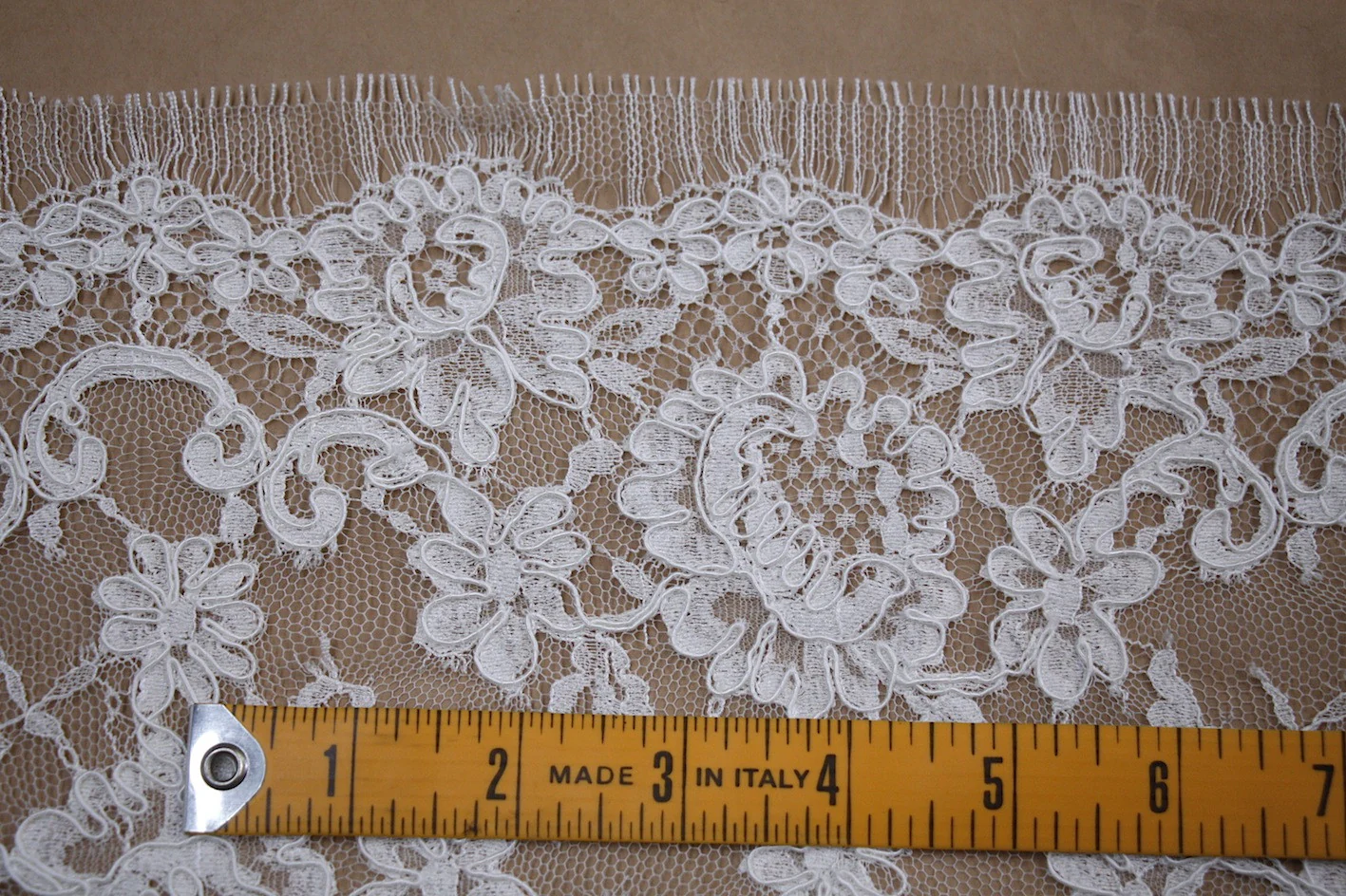 Reina Corded Lace Trim - Champagne - Image 4