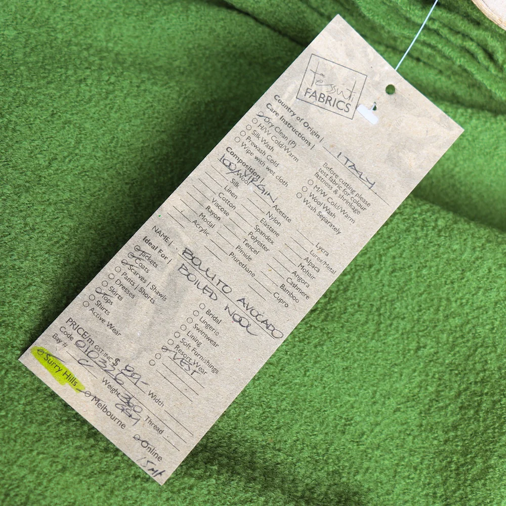 Bollito Avocado Boiled Wool - Image 3