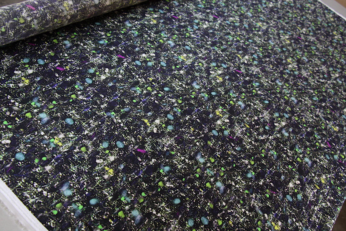Remnant of Constellation Blue Silk Satin - Image 4