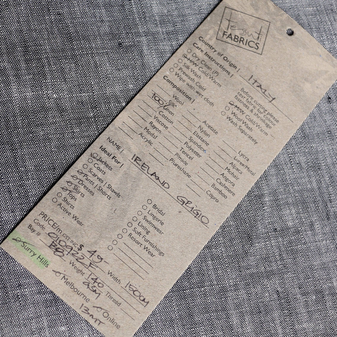 Last Chance of Ireland Grigio Linen - Image 3
