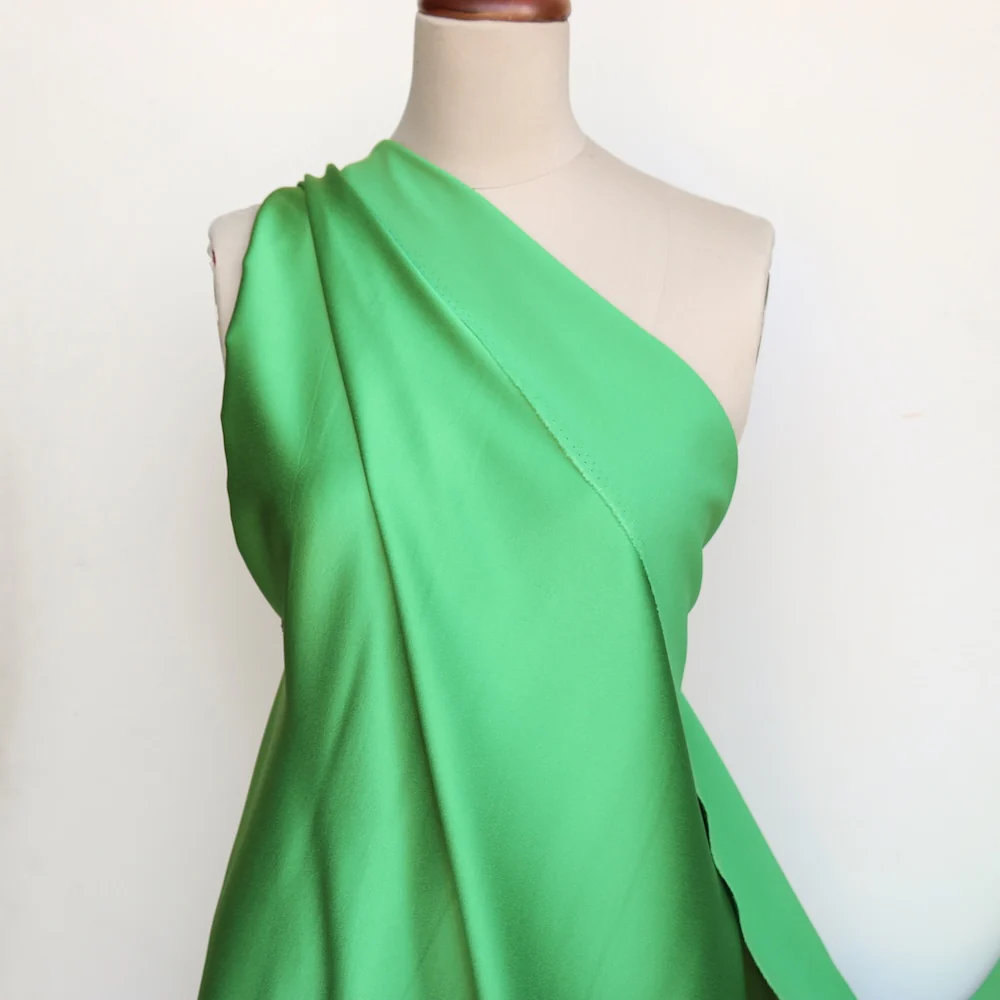 Julia Cady Kelly Green Satin-Backed Crepe - Image 5