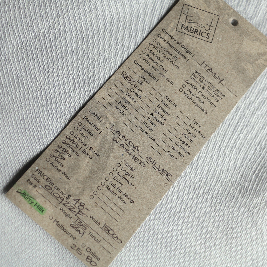Remnant of Landa Silver Linen - Image 3
