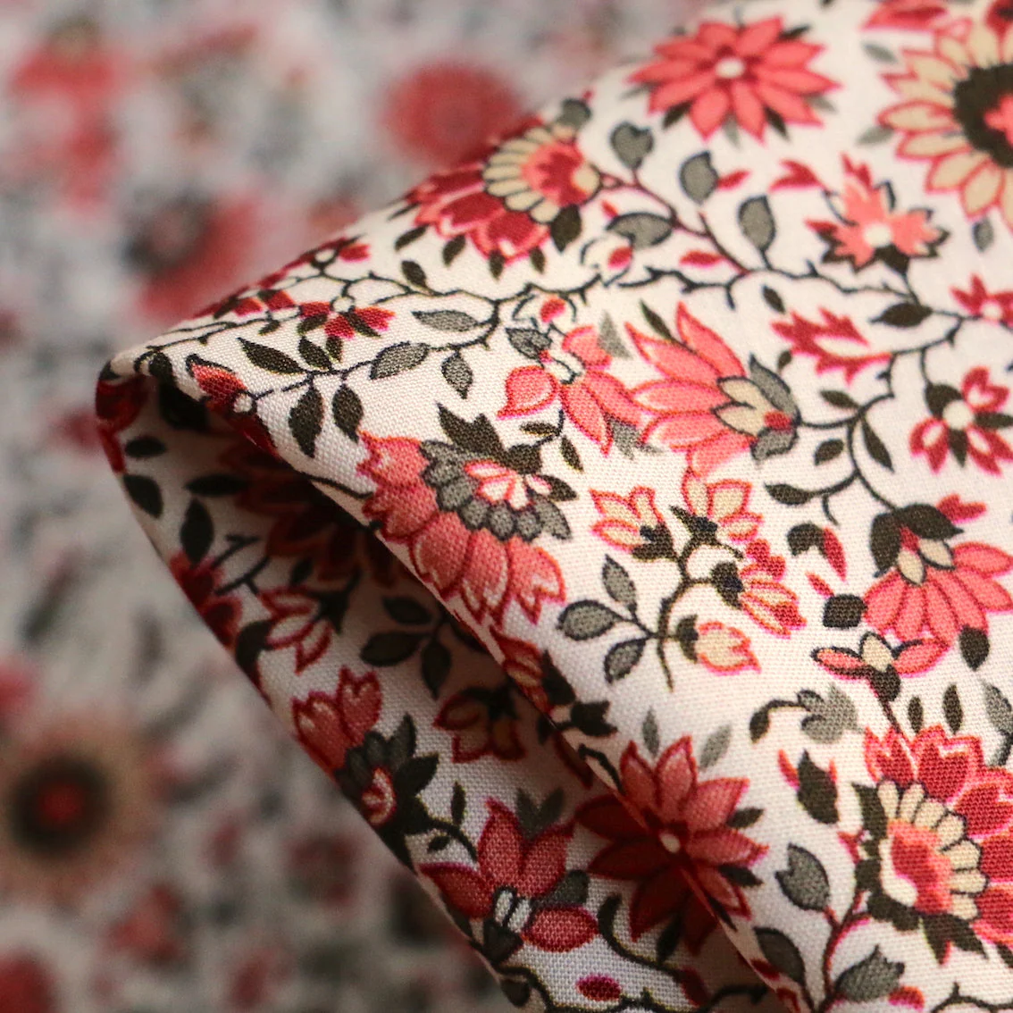 Remnant of Never Ending Garden Viscose Poplin