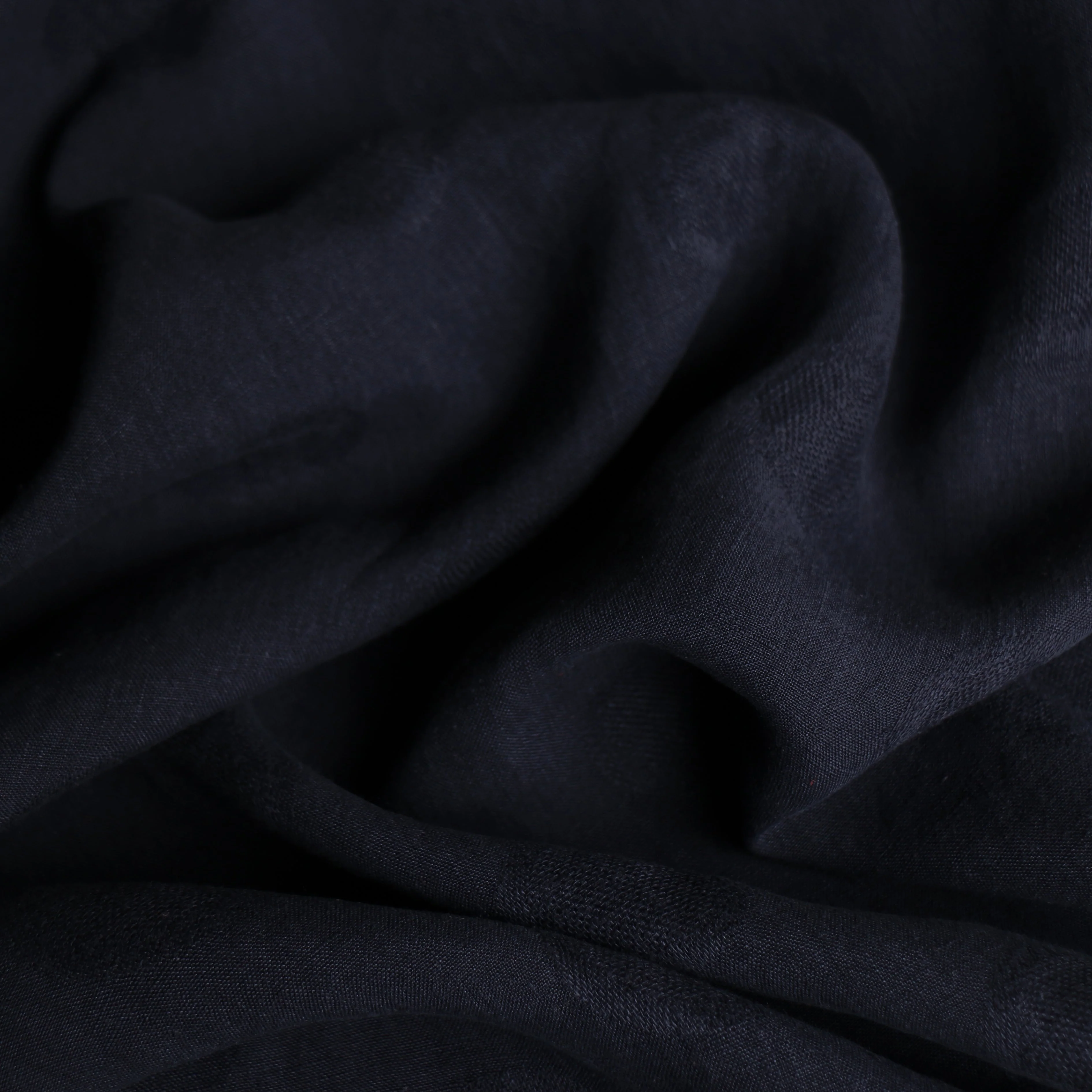 Remnant of Ring Around Jacquard Linen - Navy - Image 3