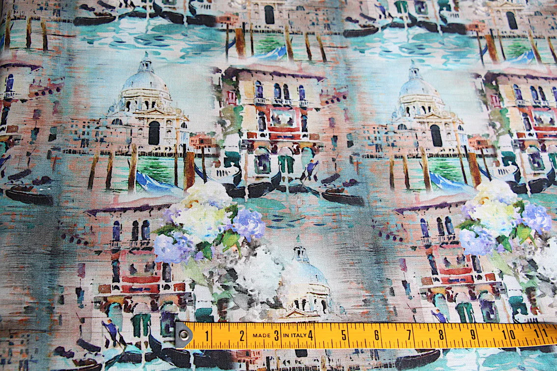 Remnant of Venetian Dream Printed Linen - Image 2