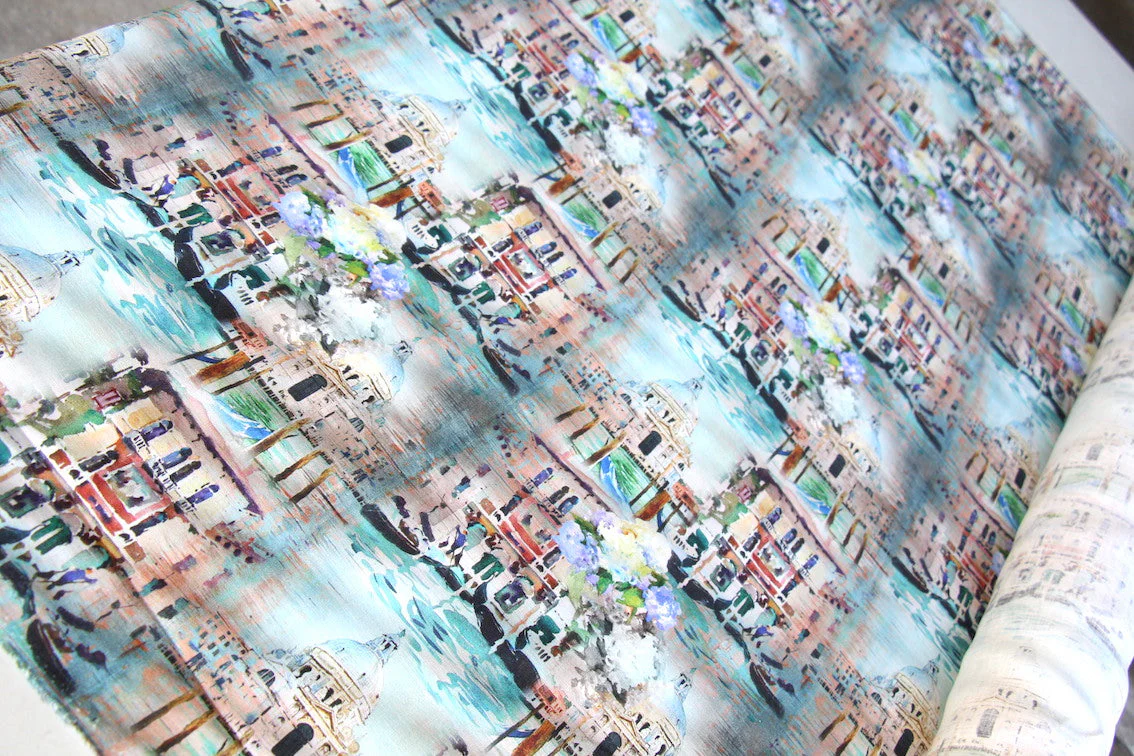 Remnant of Venetian Dream Printed Linen - Image 4