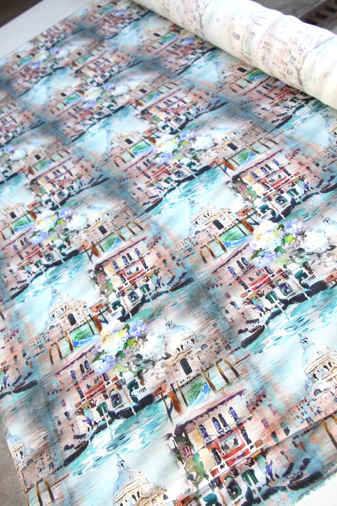 Remnant of Venetian Dream Printed Linen - Image 5