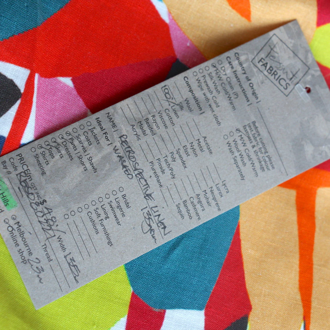 Retrospective Washed Printed Linen - Image 5