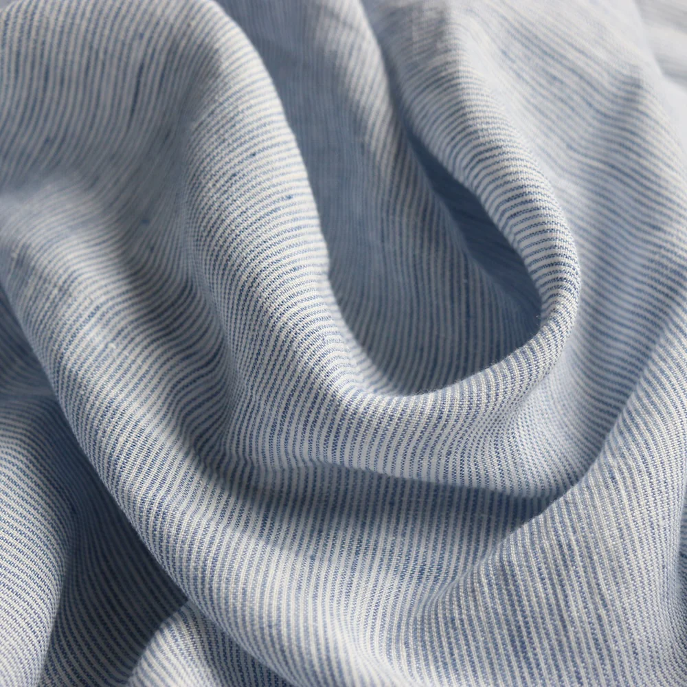 Rhodes Blue Stripe Linen - Image 2