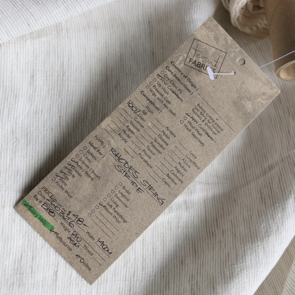Rhodes String Stripe Linen - Image 3