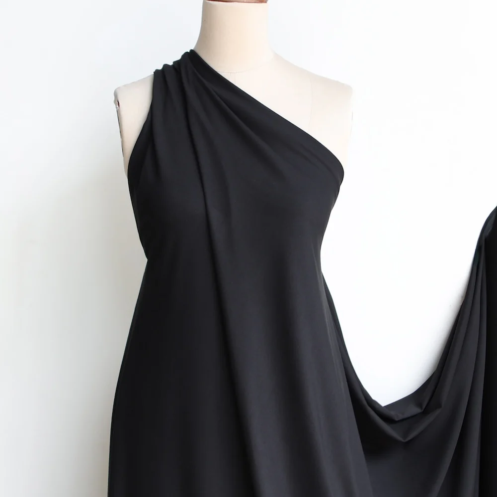 Rhys Black Cotton/Elastane Jersey - Image 4
