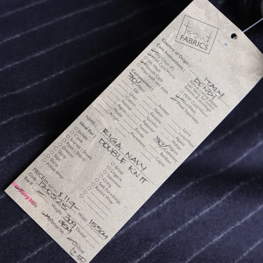 Riga Navy Double Knit - Image 4