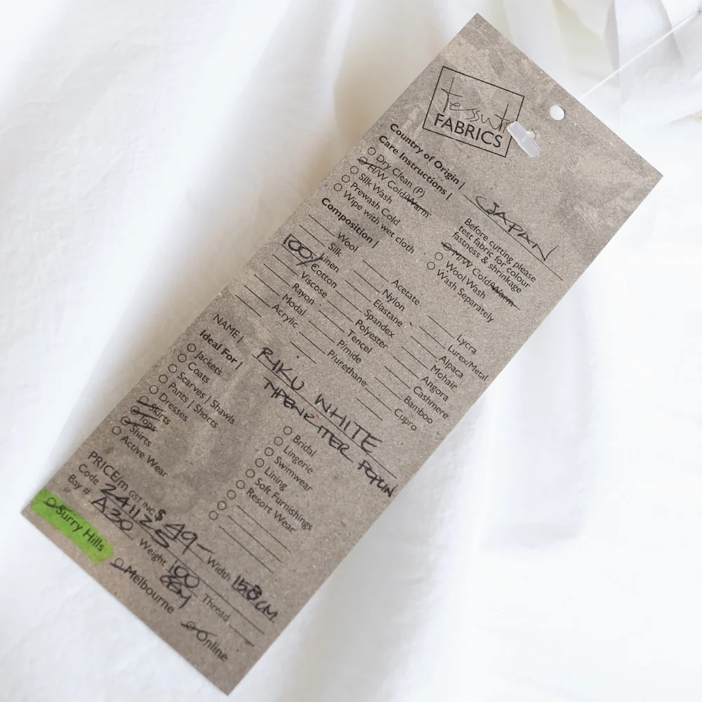 Riku Off White - Typewriter Cotton Poplin - Image 3