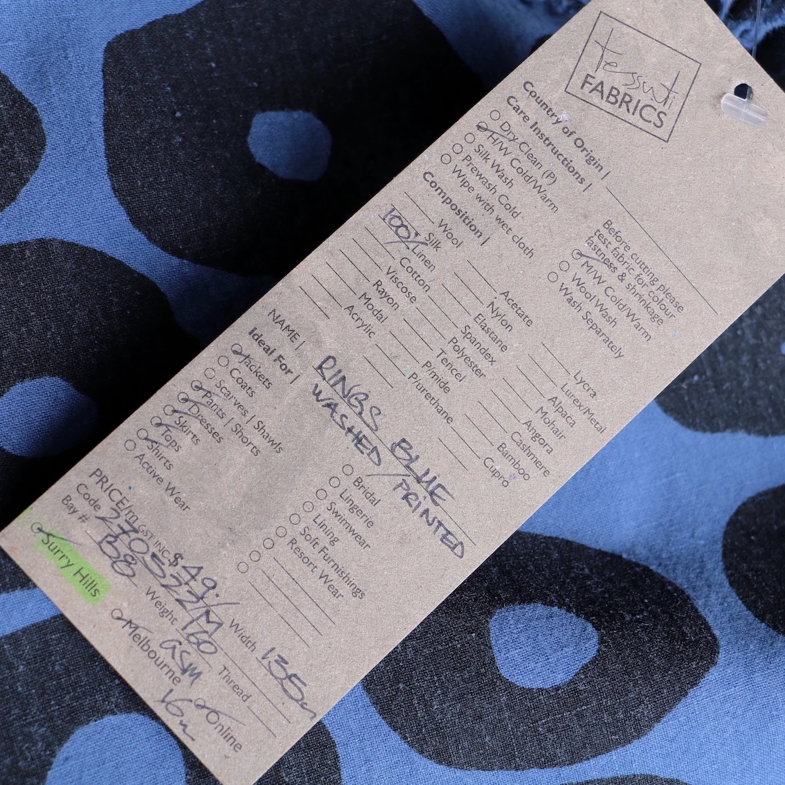 Rings Blue Washed Linen - Image 3