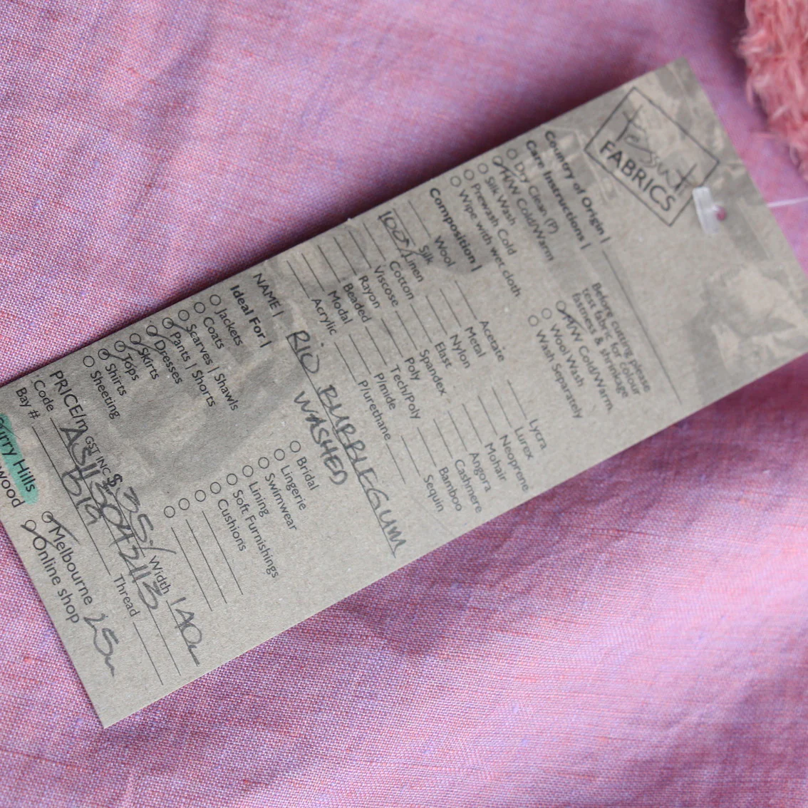 Rio Bubblegum Shot Linen - Image 3