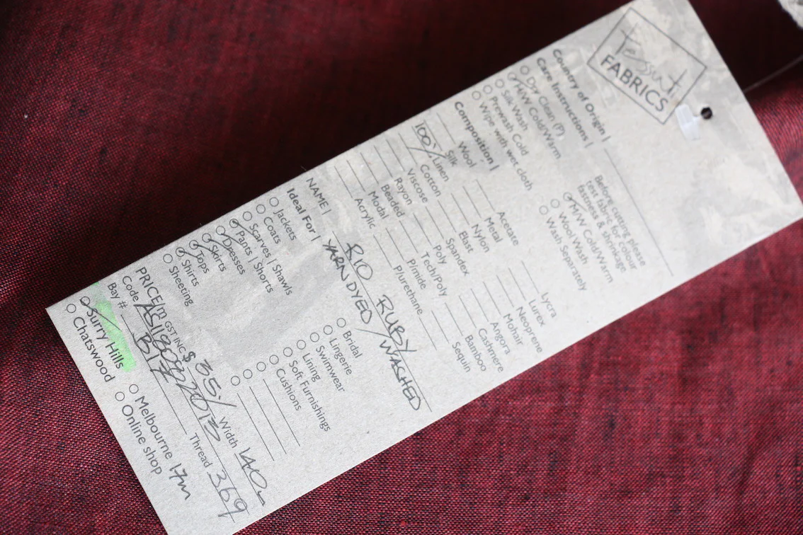 Rio Ruby Shot Linen - Image 2