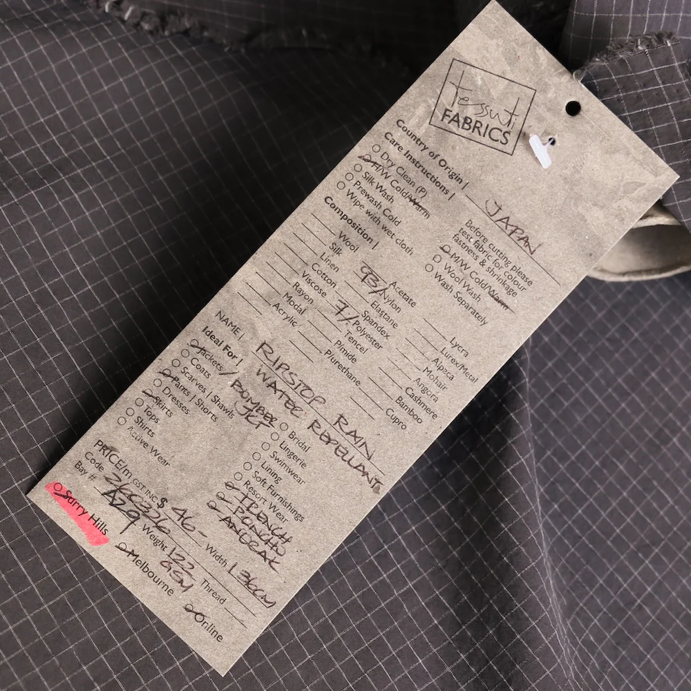 Ripstop Grey - Water Repellent - Image 3