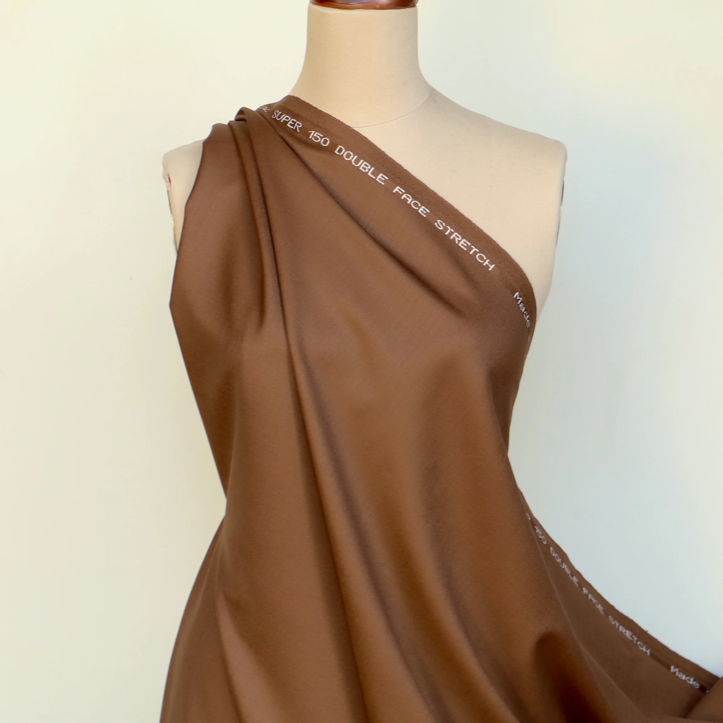 Rita Tobacco - Double Faced Wool Stretch - Image 5
