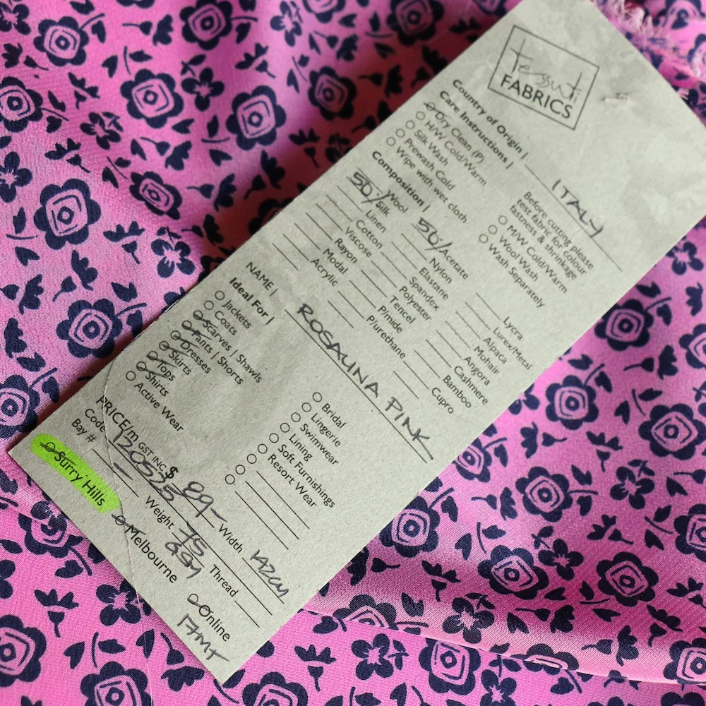 Rosalina Pink Crepe De Chine - Image 3
