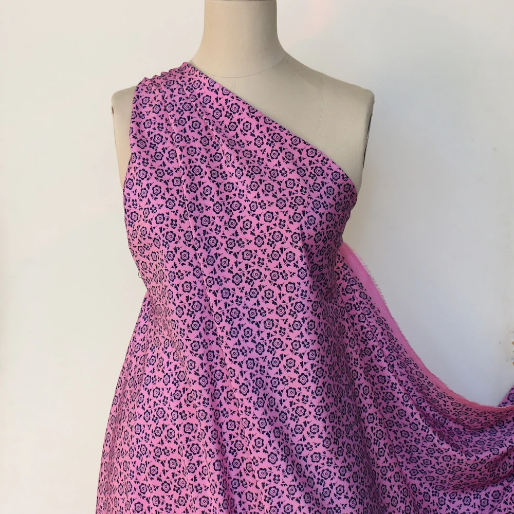 Rosalina Pink Crepe De Chine - Image 4