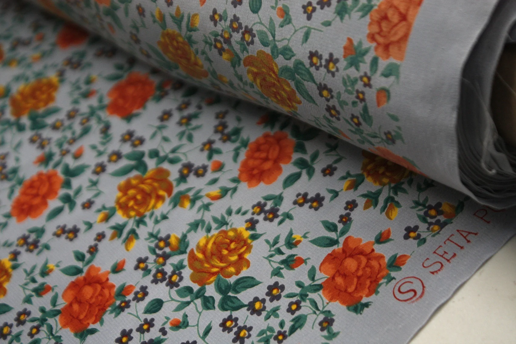 Rose Floral Wedgewood - Silk CDC - Image 4