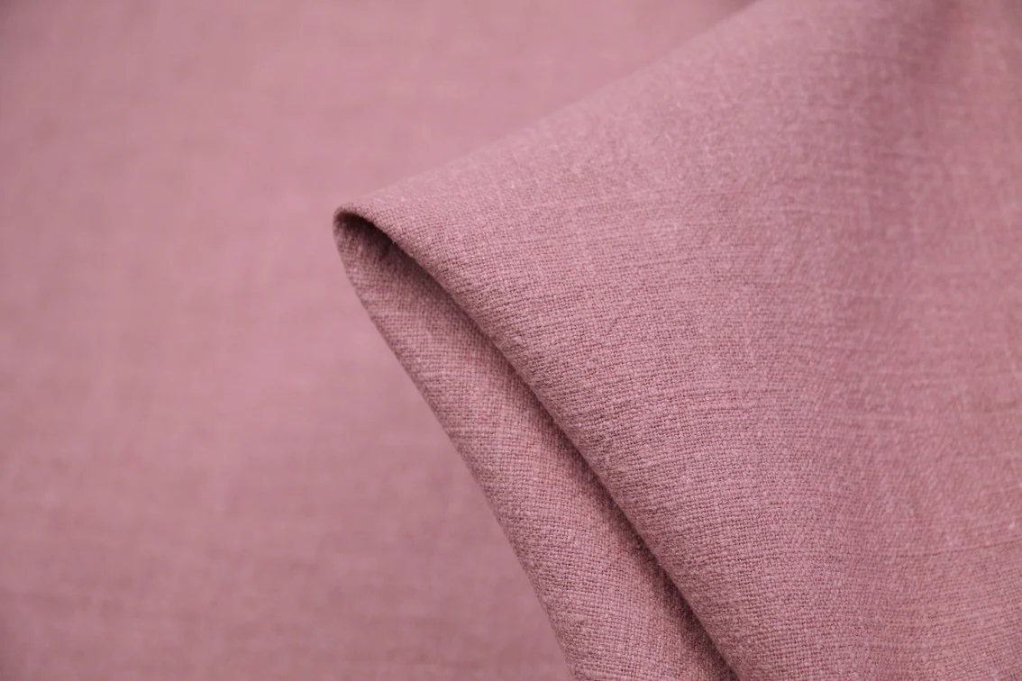 Old Rose Pebble Wash Linen