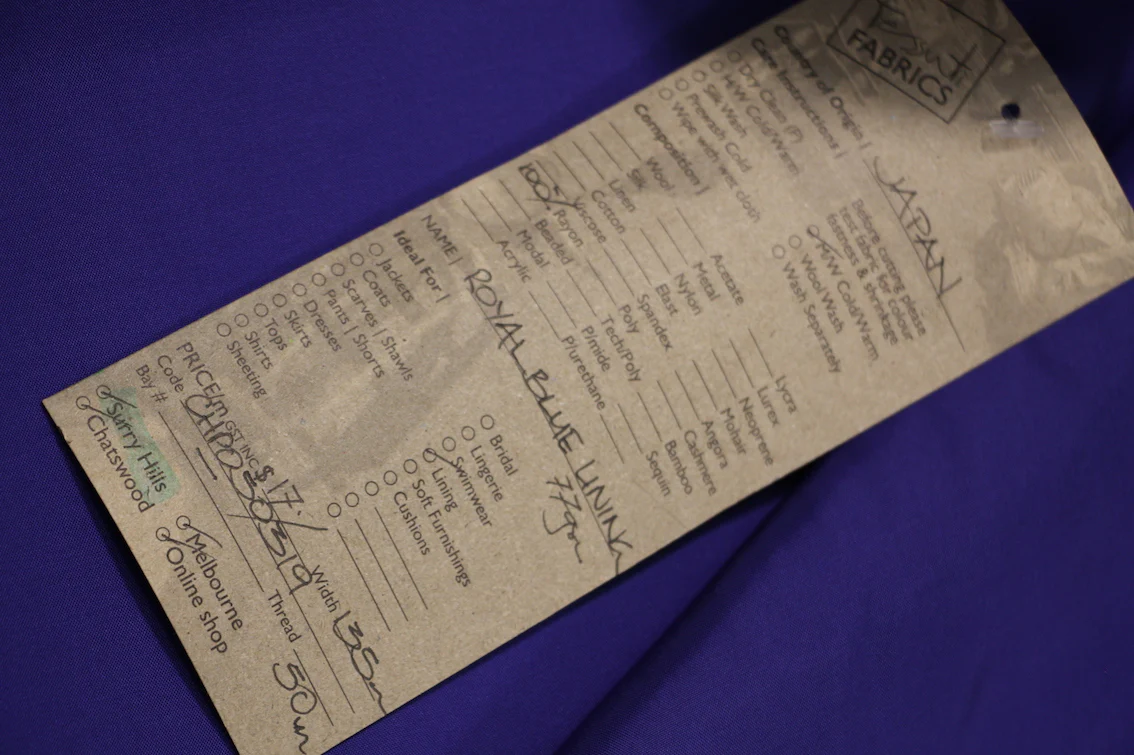 Royal Blue Rayon Lining - Image 2