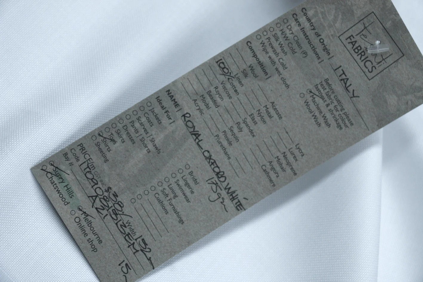 Royal Oxford White - Cotton Shirting - Image 4