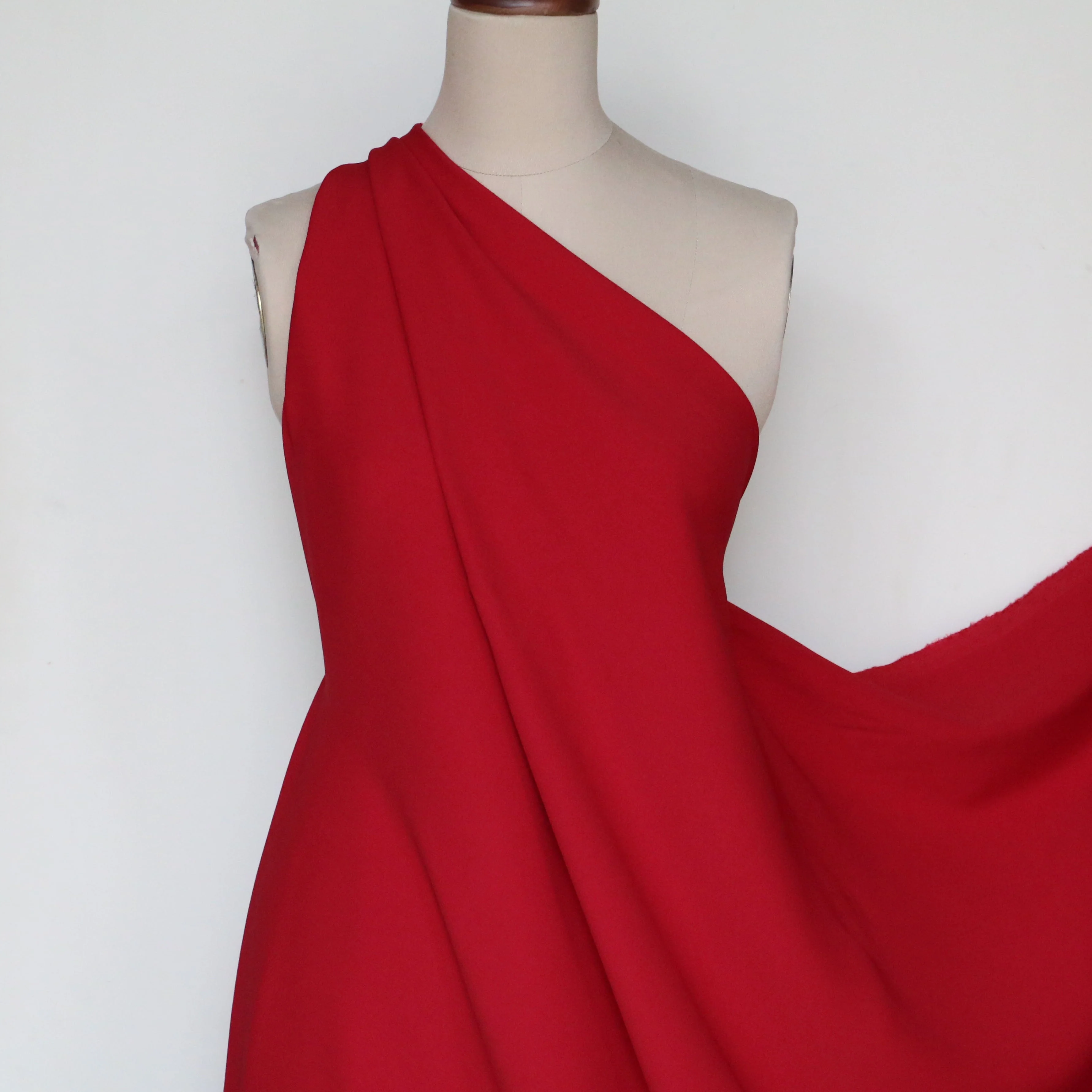 Ruby Red Faille Crepe - Image 4