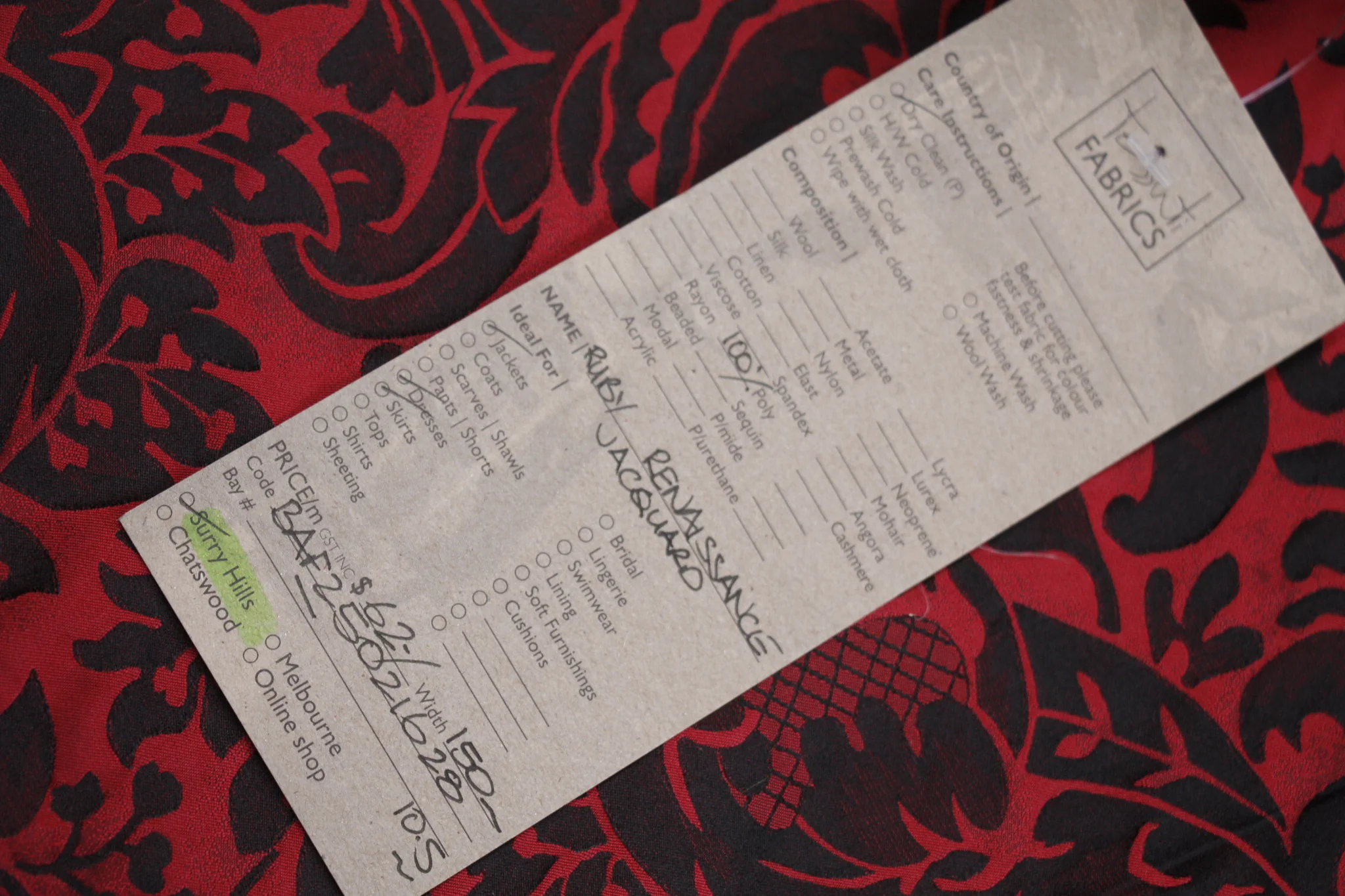 Ruby Renaissance Jacquard - Image 3