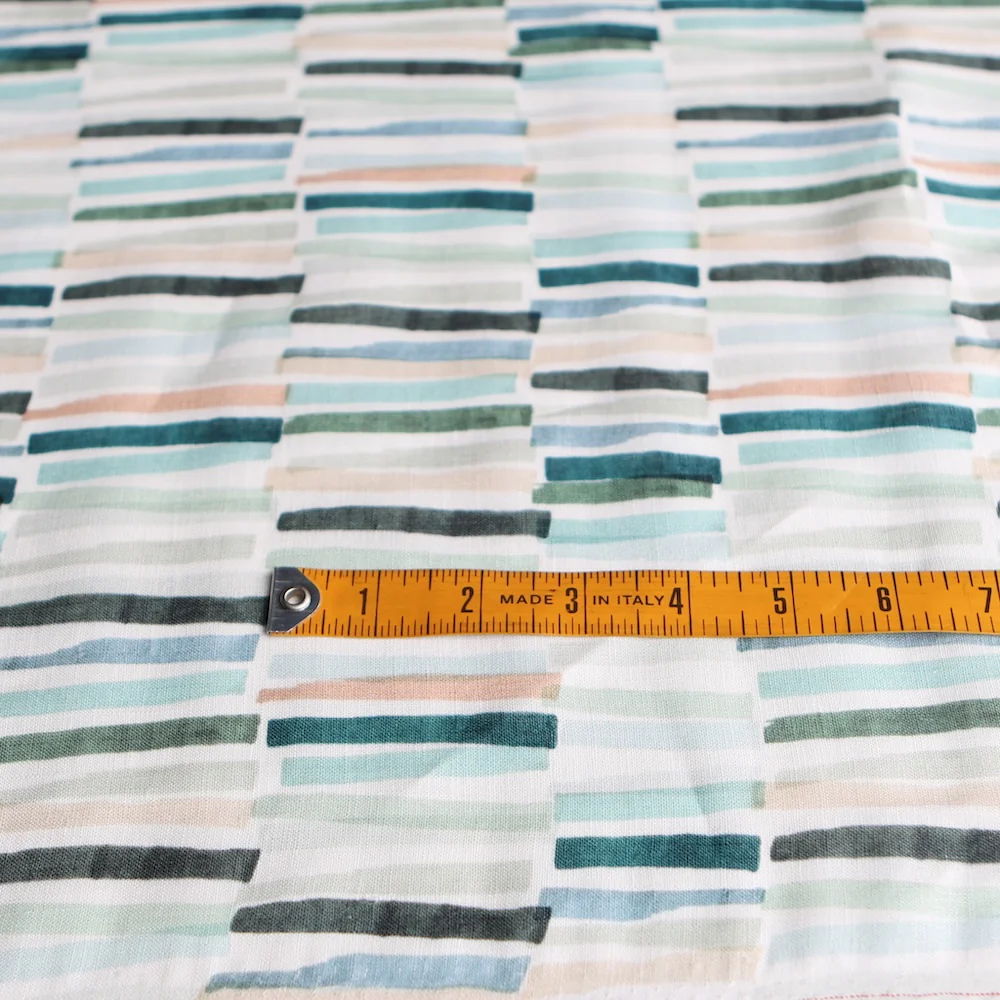 Rythym In Stripes Printed Linen - Image 3