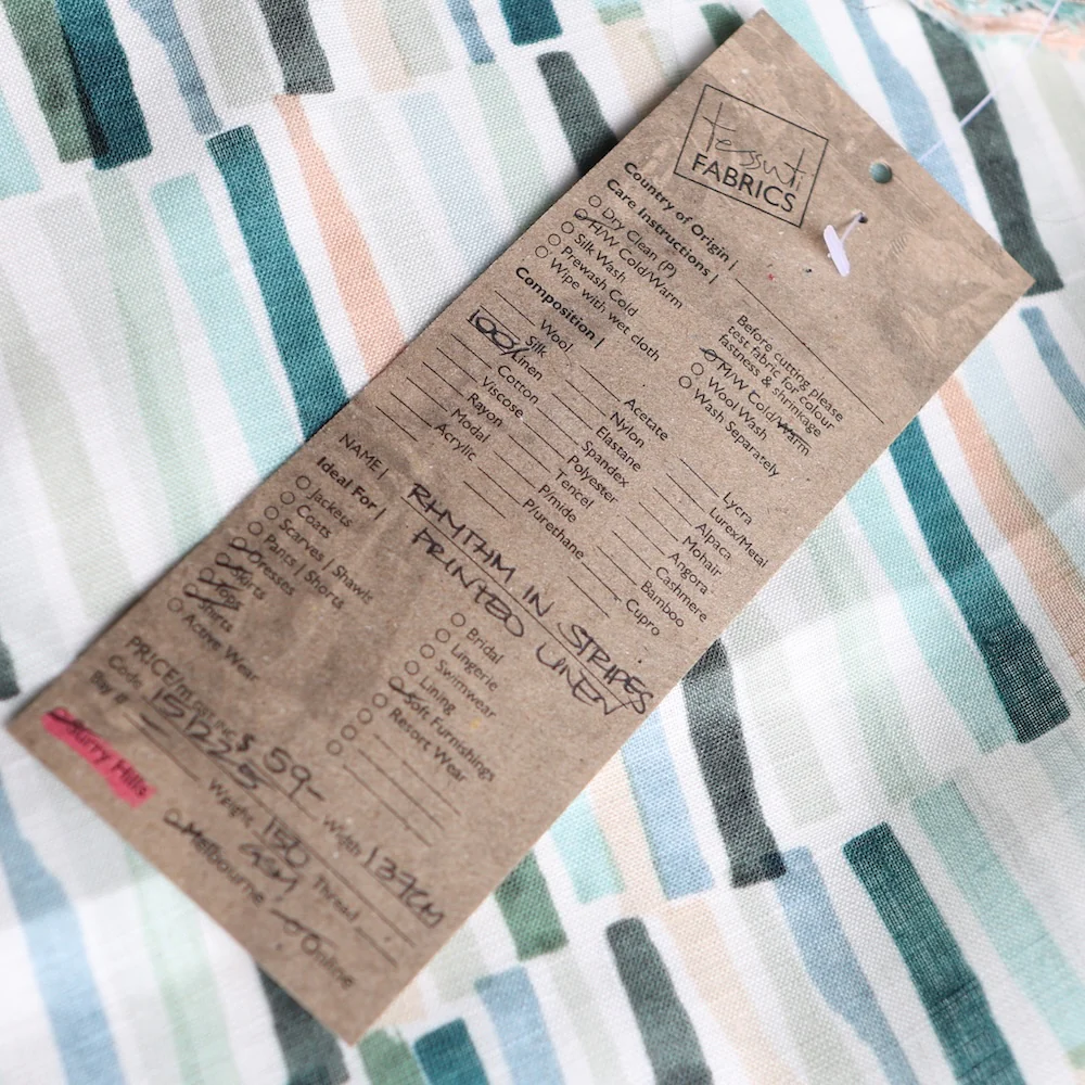 Rythym In Stripes Printed Linen - Image 4