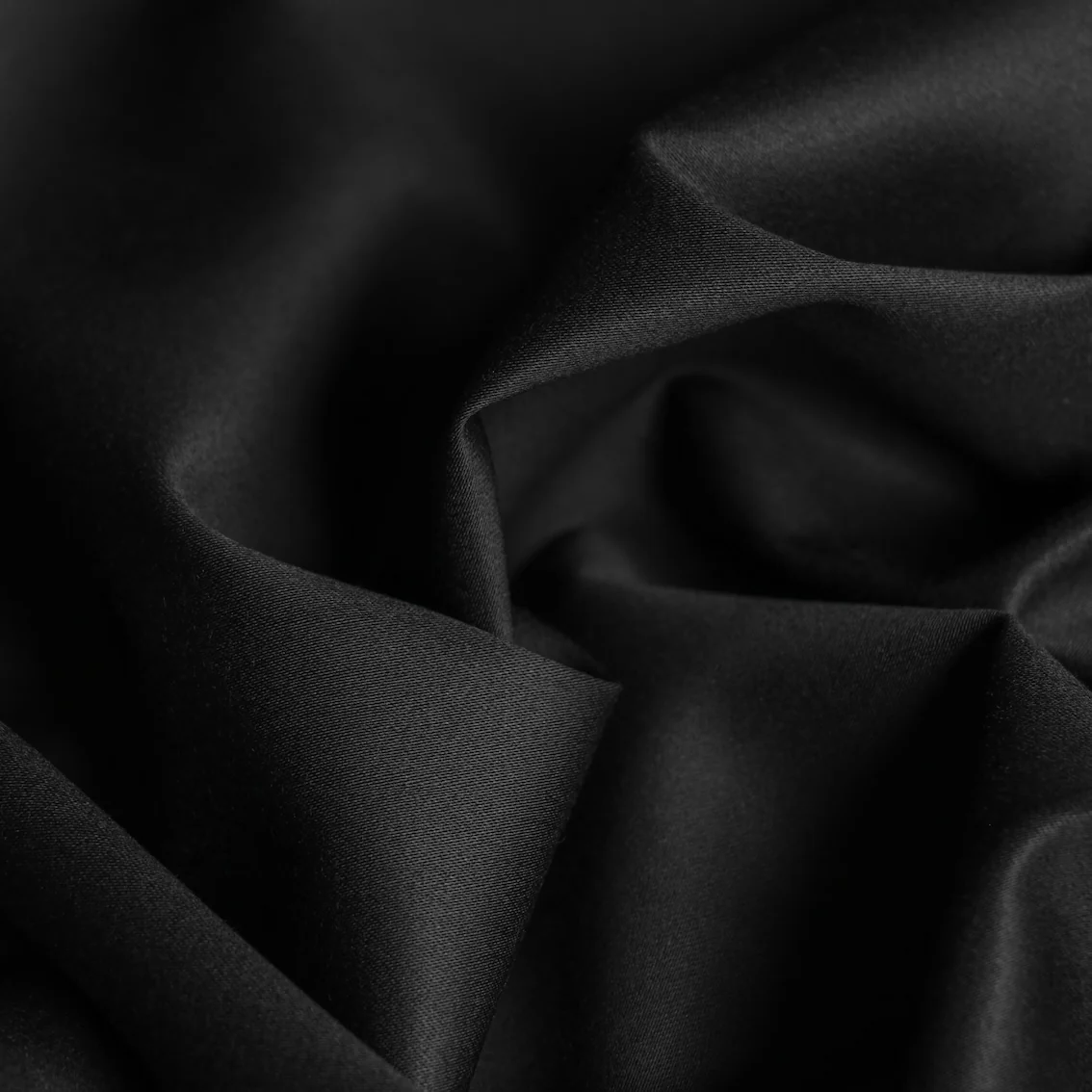 Saba Black Stretch Cotton Sateen - Image 2