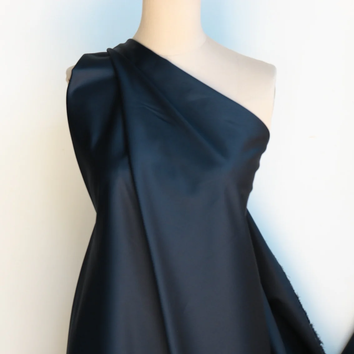 Saba Navy Stretch Cotton Sateen - Image 4
