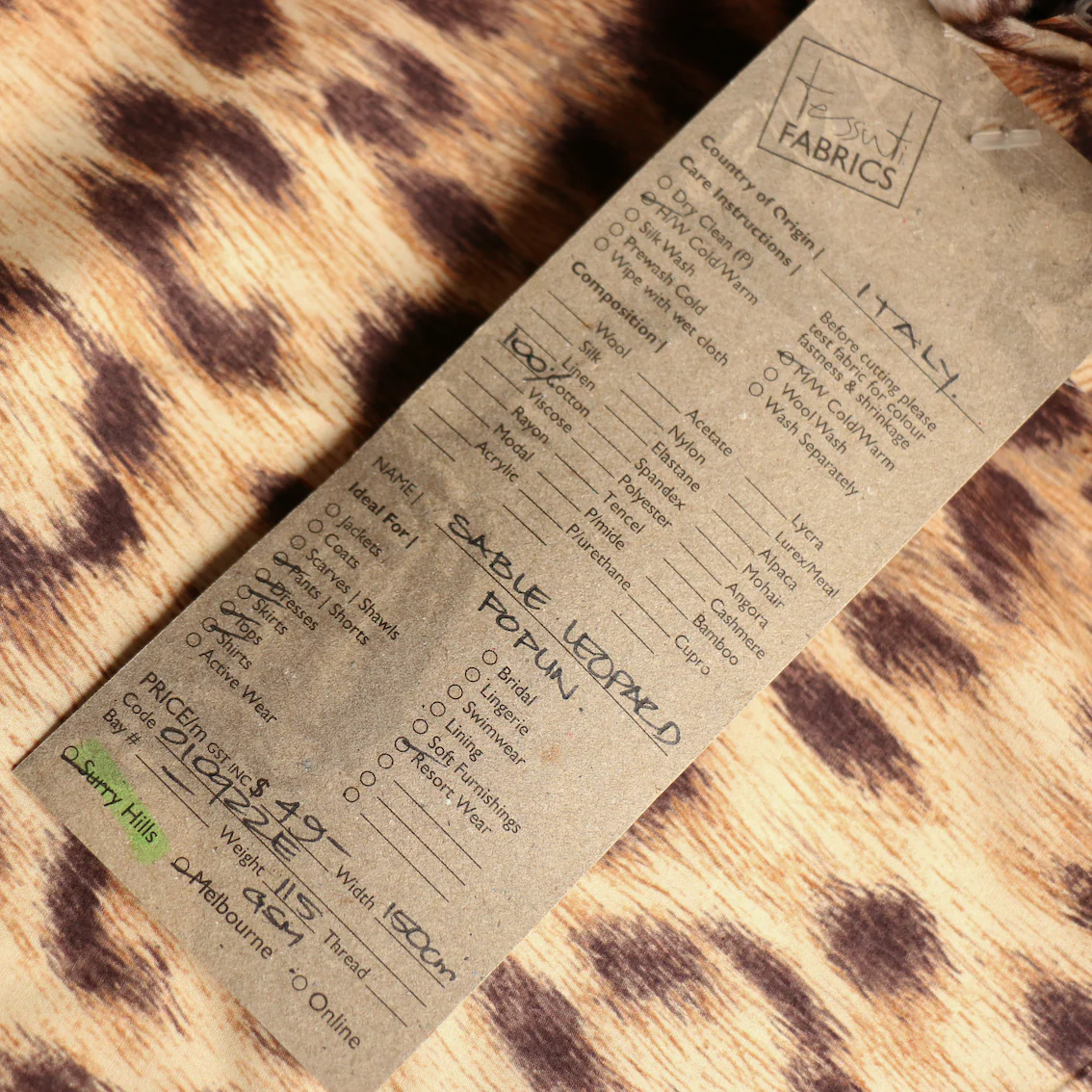 Sable Leopard Cotton Poplin - Image 5